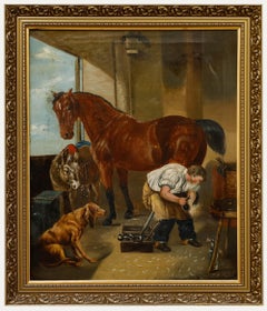 After Edwin Henry Lanseer (1802–1873)  - Late 19th Century Oil, Shoeing