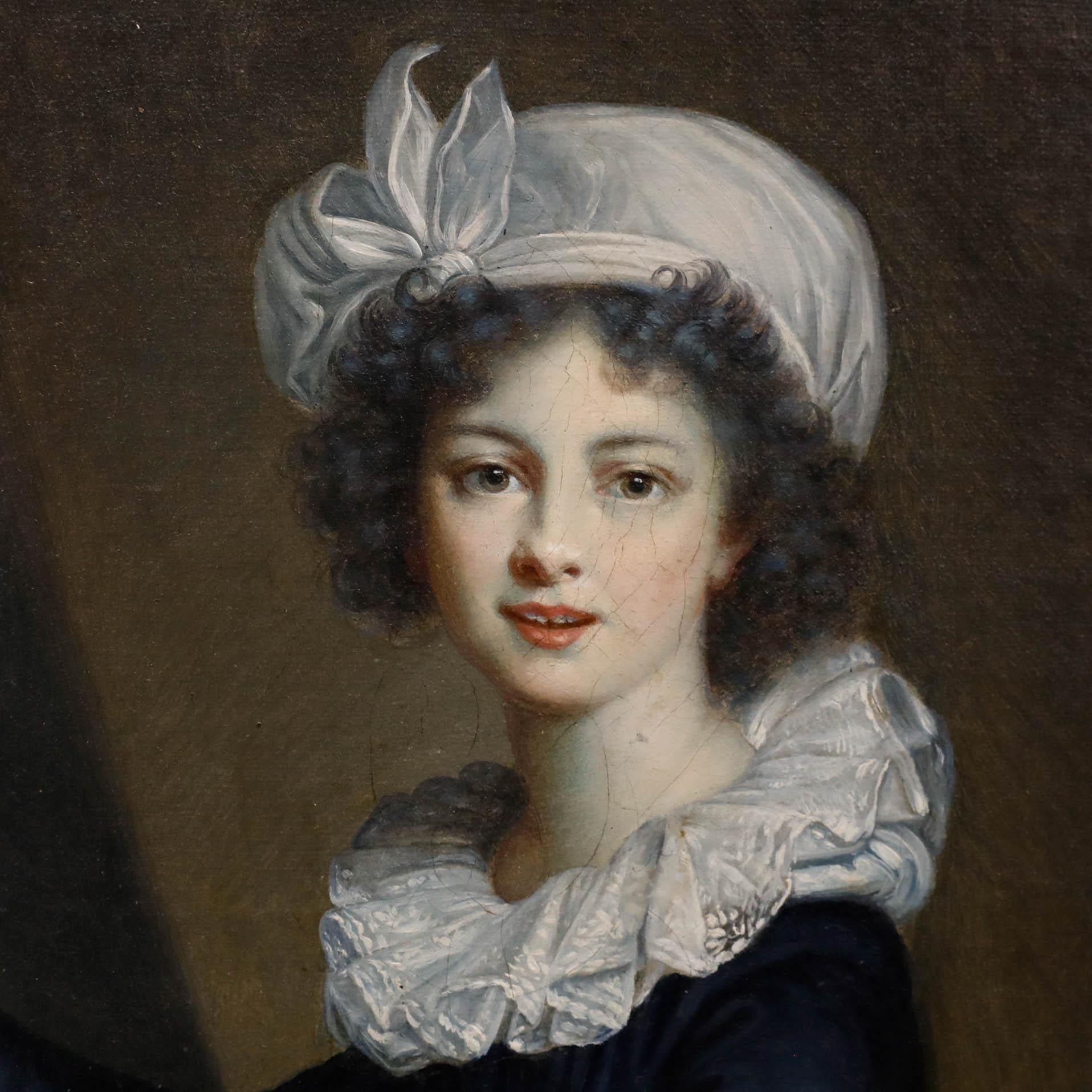 Nach Elisabeth Vigee Le Brun (1755-1842) - 19. Jahrhundert Öl, Selbstporträt im Angebot 1