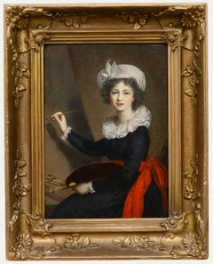 Dopo Elisabeth Vigee le Brun (1755-1842) - XIX secolo Olio, Self-Portrait