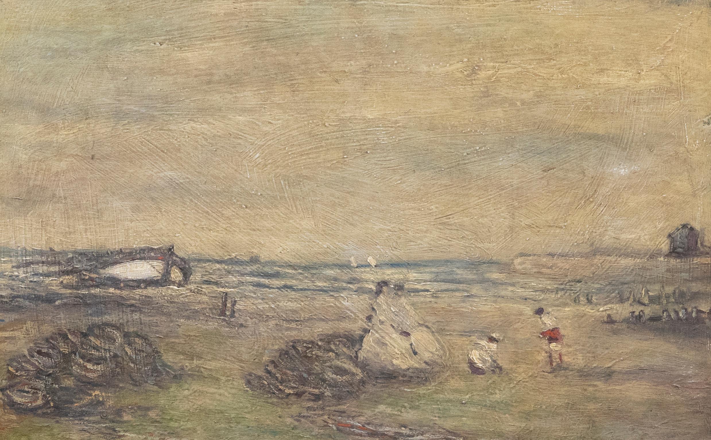Unknown Figurative Painting - After Eugene Boudin (1824-1898) - Early 20th Century Oil, A Day at the Beach