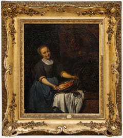 After Gabriel Metsu (1629-1667) - Framed 19th Century Oil, The Cook