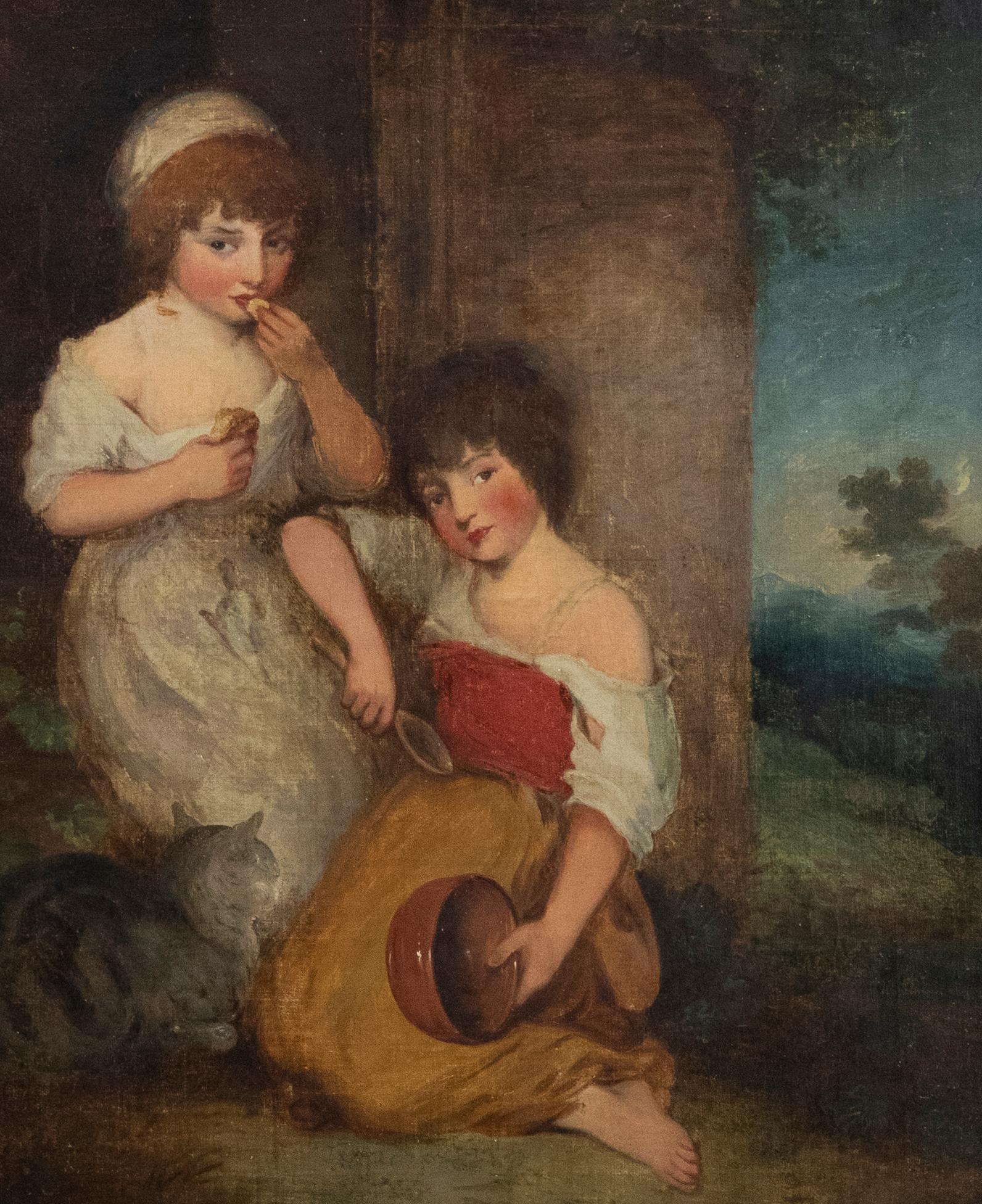 After Gainsborough - 18th Century Oil, Young Hobbinol and Ganderetta - Painting by Unknown