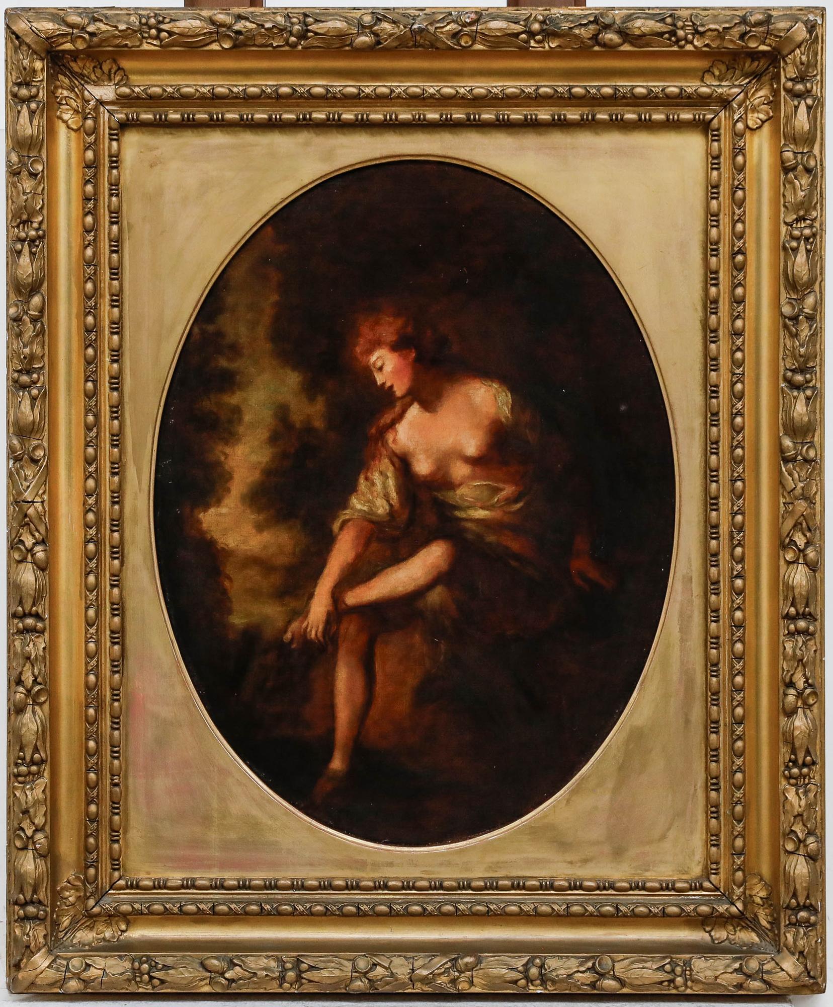 After Gainsborough  - 19th Century Oil, Musidora - Painting by Unknown