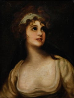 After George Romney (1734-1802) - Framed Oil, Portrait of Mrs Ann Pitt