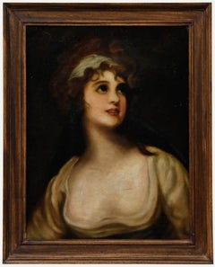 After George Romney (1734-1802) - Framed Oil, Portrait of Mrs Ann Pitt