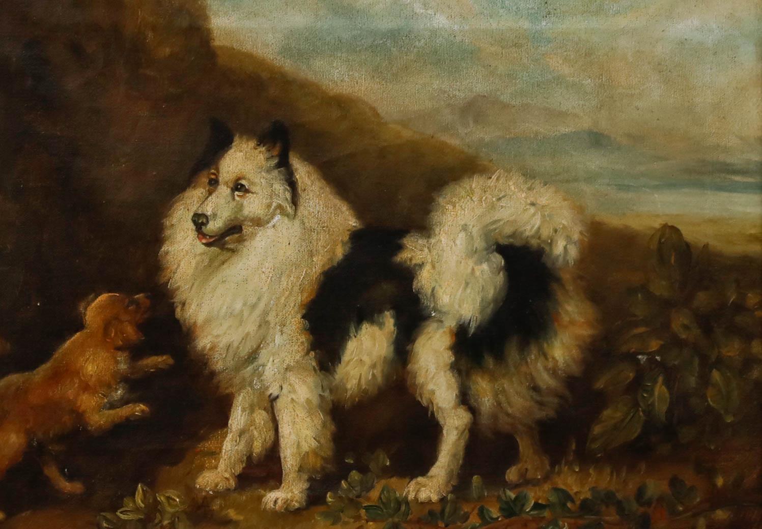 Nach George Stubbs  - 19. Jahrhundert Öl, Fino & Tiny – Painting von Unknown
