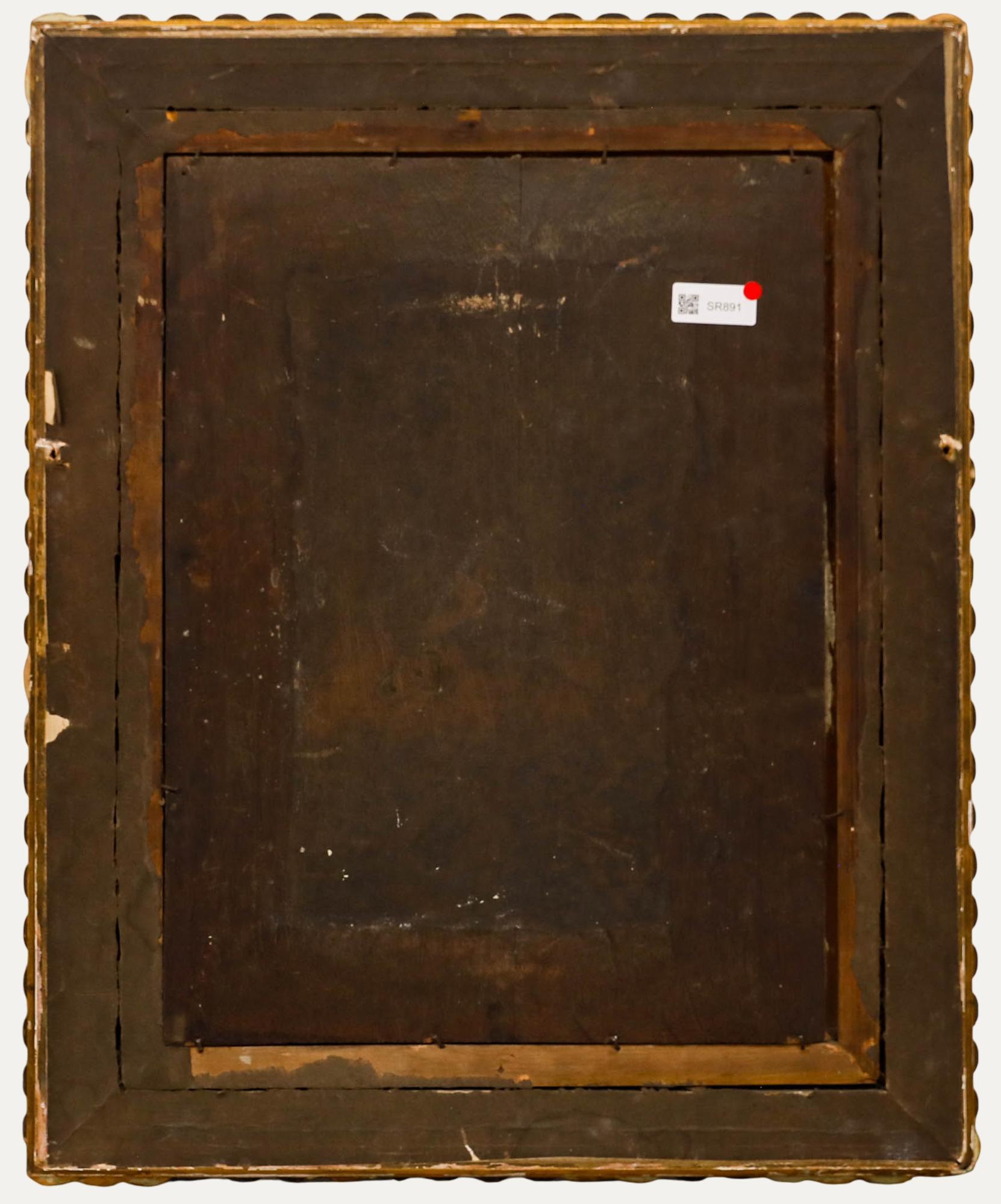 D'après George van der Mijn (1723-1763) - Huile encadrée du XIXe siècle, L'Usurier - Marron Figurative Painting par Unknown