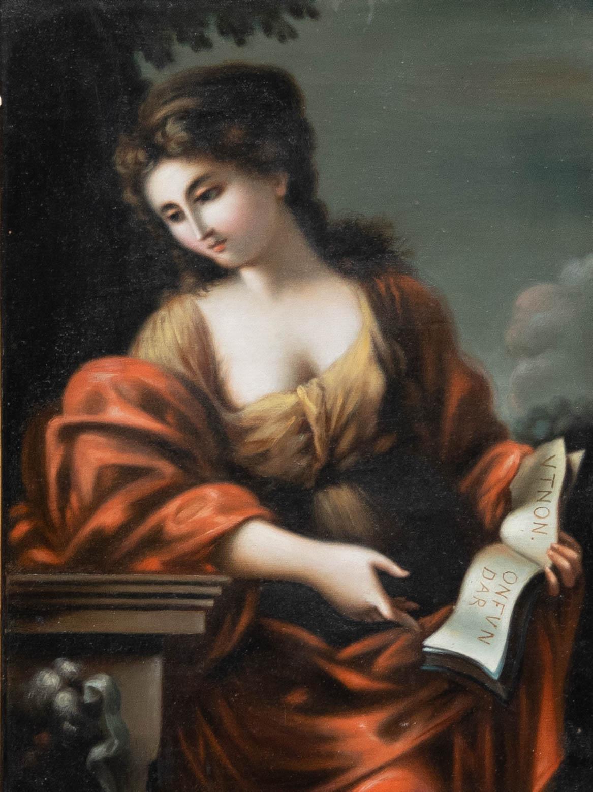 After Giovanni Francesco Romanelli - 19th Century Oil, The Cumean Sybil - Painting by Unknown