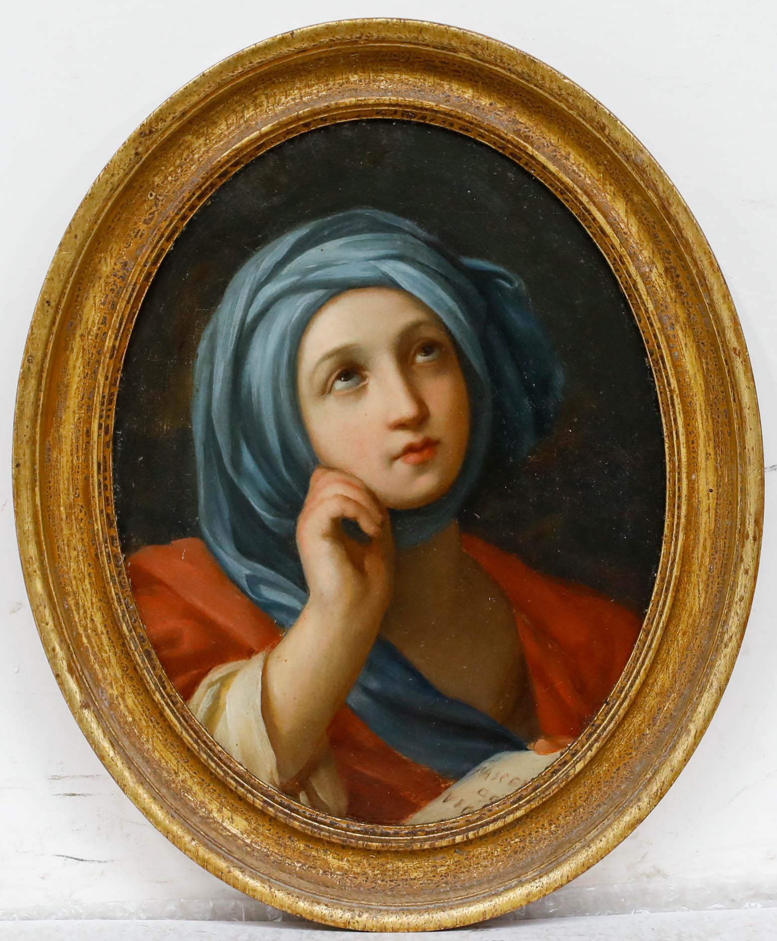 After Guido Reni (1575-1642) - Óleo fino del siglo XIX, Sibila - Painting de Unknown