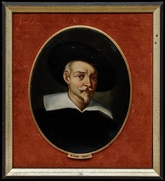 After Guido Reni (1575-1642) - Huile encadrée du 19e siècle, Self-Portrait