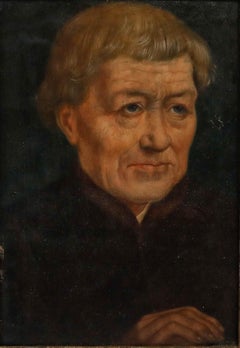 After Hans Memling (1430-1494) - 19th Century Oil, Portrait of an Old Man