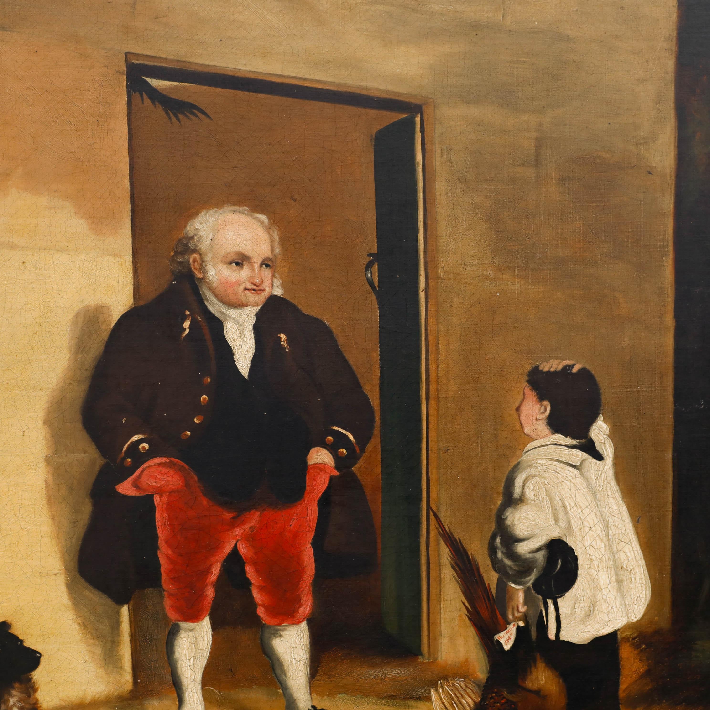 Nach Henry Liverseege (1802-1832) - 1847 Öl, Die Anfrage (Braun), Figurative Painting, von Unknown