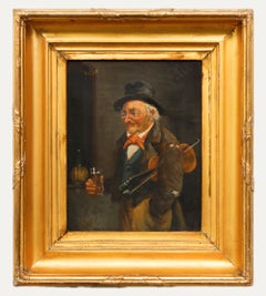 Vintage After Hermann Kern (1838-1912) - Early 20th Century Oil, The Fiddle Player