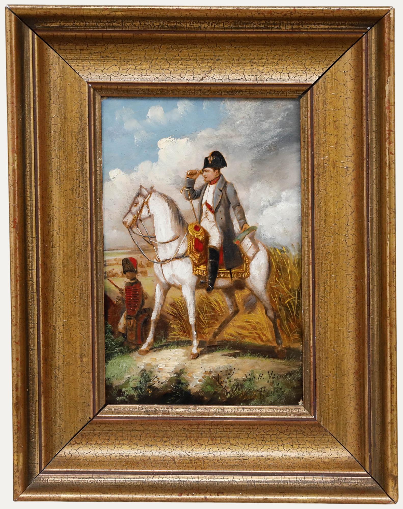 Nach Horace Vernet (1789-1863) - Anfang des 20. Jahrhunderts Öl, Die Schlacht von Wagram