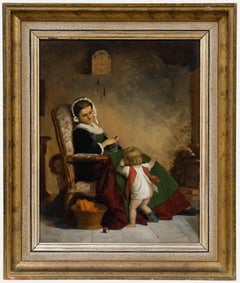 D'après Jacques Alfred van Muyden (1818-1898) - 19e siècle Huile, Cache-cache