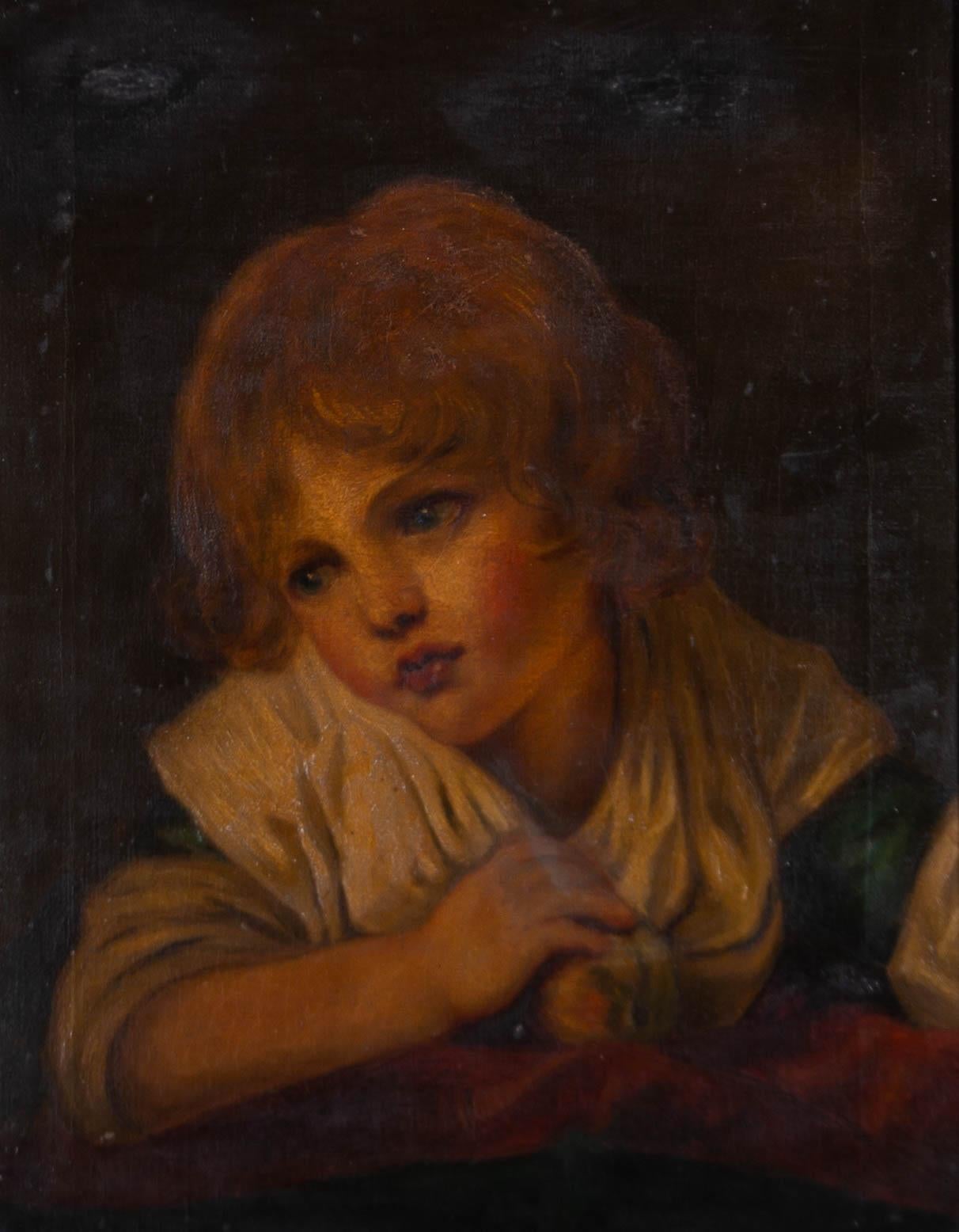 After Jean-Baptiste Greuze (1725â€“1805) - Late 19th Century Oil, Child With - Painting by Unknown