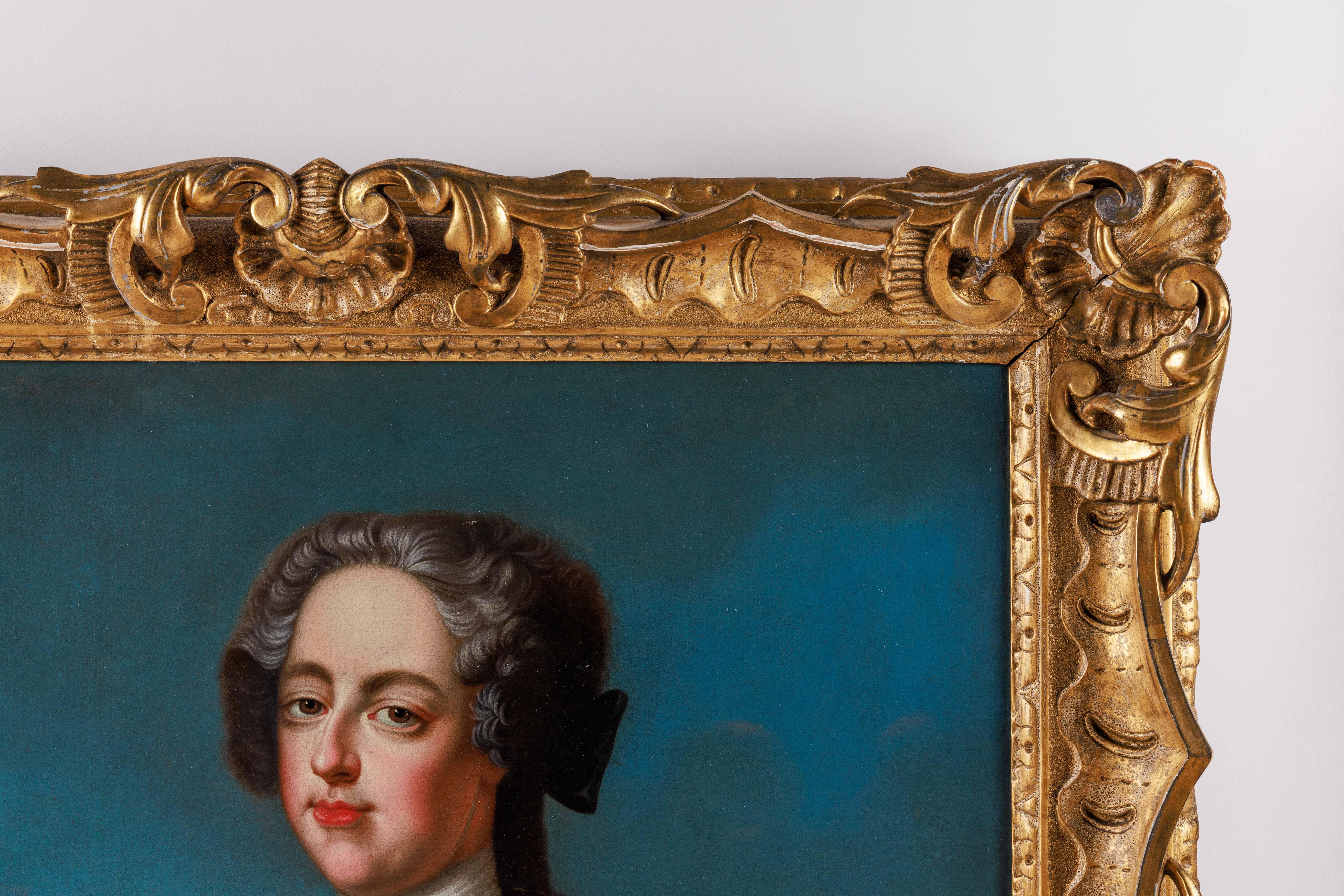 D'après Jean-Baptiste Van Loo, portrait du roi Louis XV de France (1710-1774) en vente 4