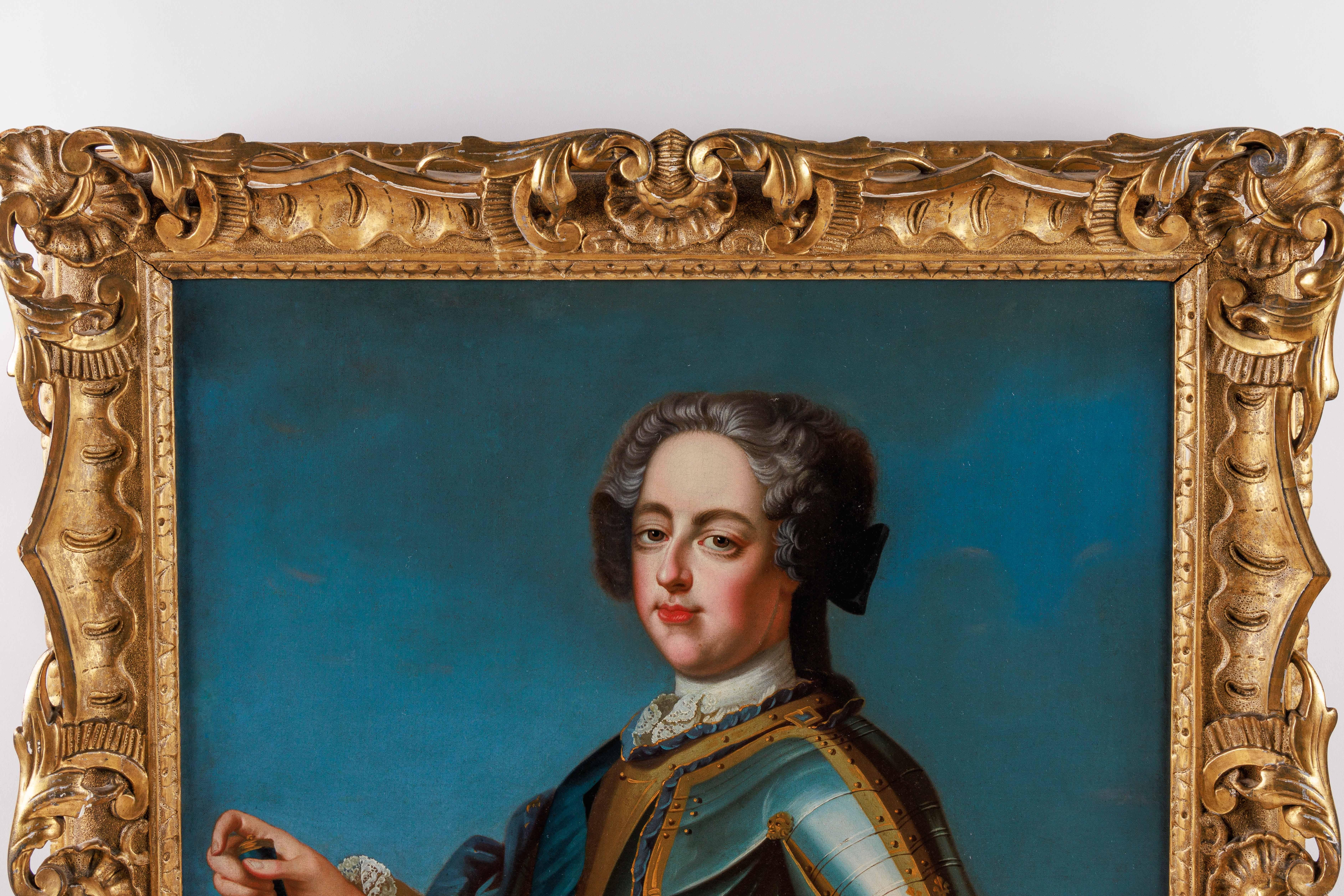 After Jean-Baptiste Van Loo, Portrait of King Louis XV of France (1710-1774) For Sale 4