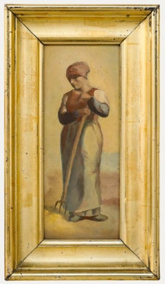 After Jean Francois Millet - Framed Early 20th Century Oil, The Herb Burner