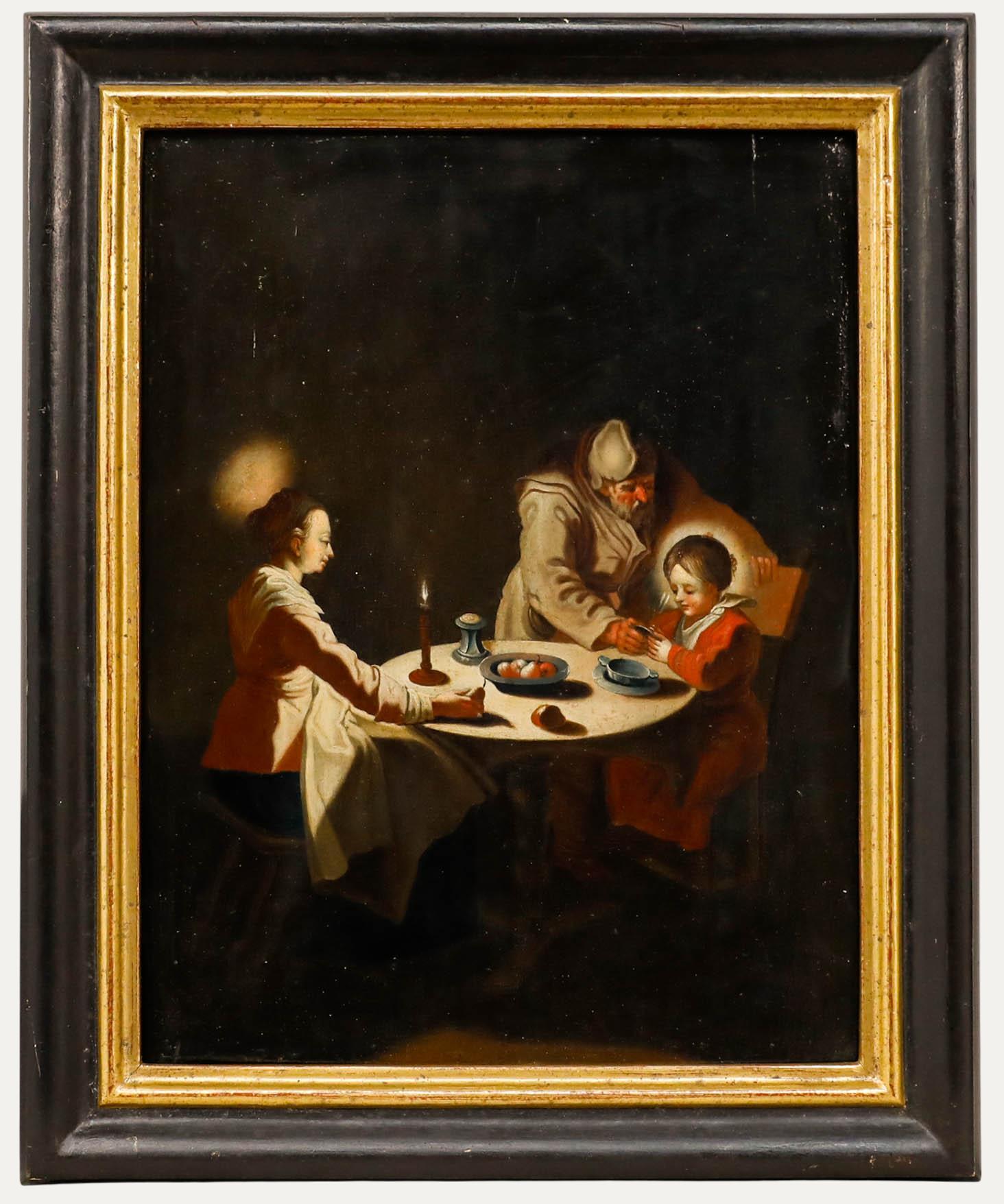 D'après Jean Le Clerc (c. 1588-1633) - Belle huile du XIXe siècle, La bénédiction