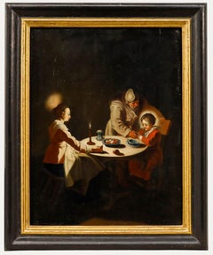 D'après Jean Le Clerc (c. 1588-1633) - Belle huile du XIXe siècle, La bénédiction