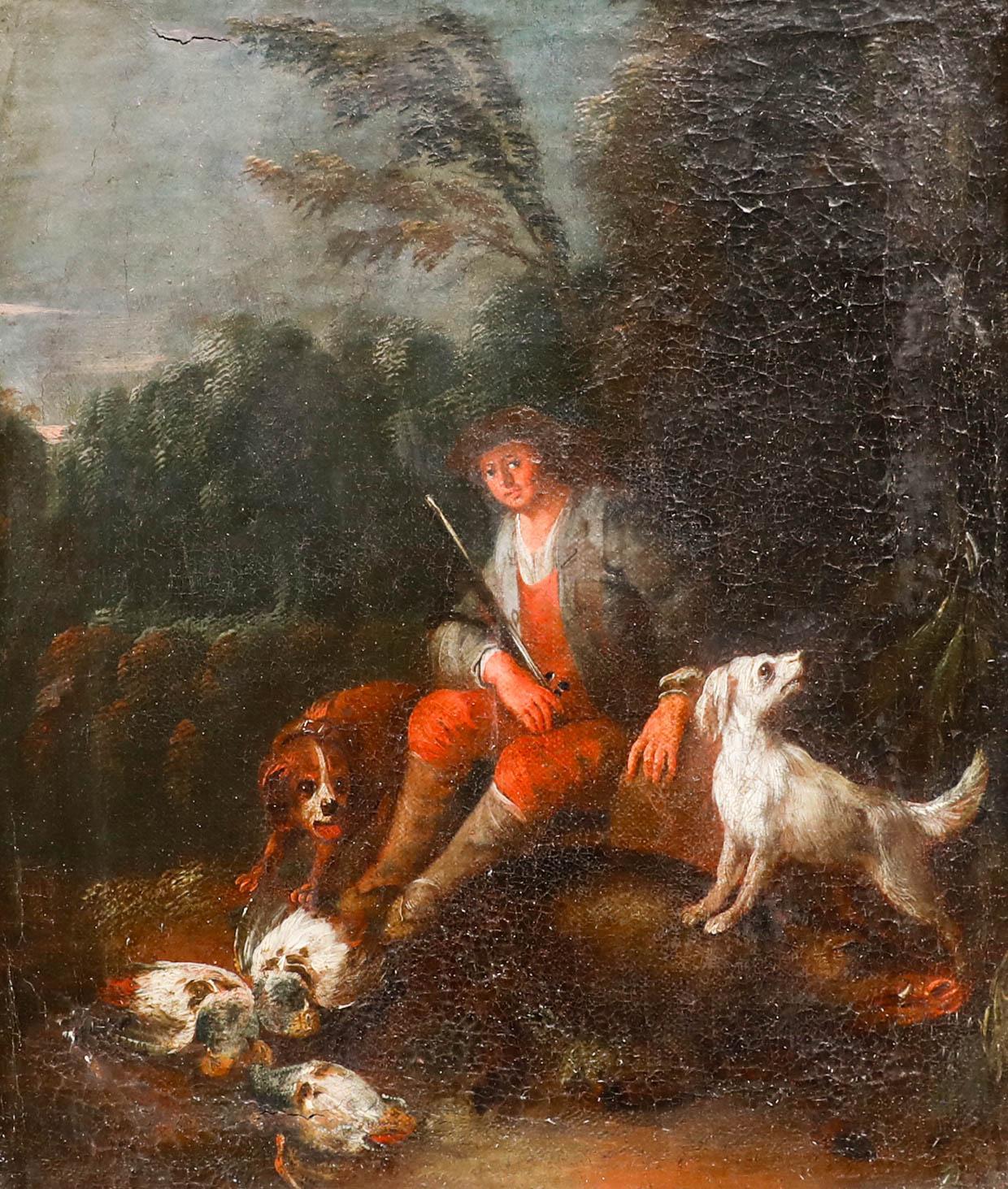 After Johann Georg Waxschlunger (1690-1737) - Early 19th Century Oil, A Gamesman - Painting by Unknown