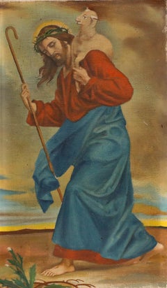 After Joseph Kehren (1817-1880) - Oil, The Good Shepherd