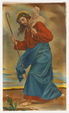 After Joseph Kehren (1817-1880) - Oil, The Good Shepherd