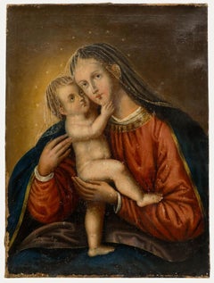 Basado en una obra de Lucas Cranach el Viejo - Óleo del siglo XIX, «La Virgen de la Gracia»