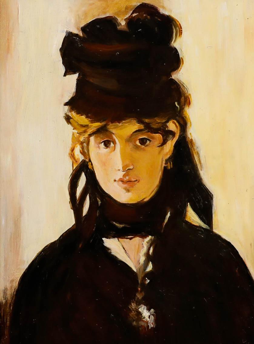 Nach Manet – Ölgemälde, Berthe Morisot mit einem Violettstrauß, 20. Jahrhundert – Painting von Unknown