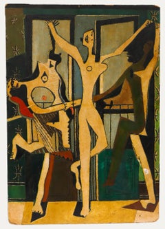 After Pablo Picasso  - Mid 20th Century Oil, Les Trois Danseuses