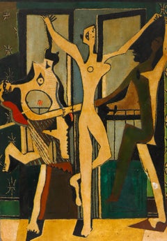 After Pablo Picasso  - Mid 20th Century Oil, Les Trois Danseuses