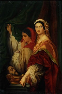 D'après Paul Delaroche (1797-1856) - 19e siècle Huile, Hérodiade