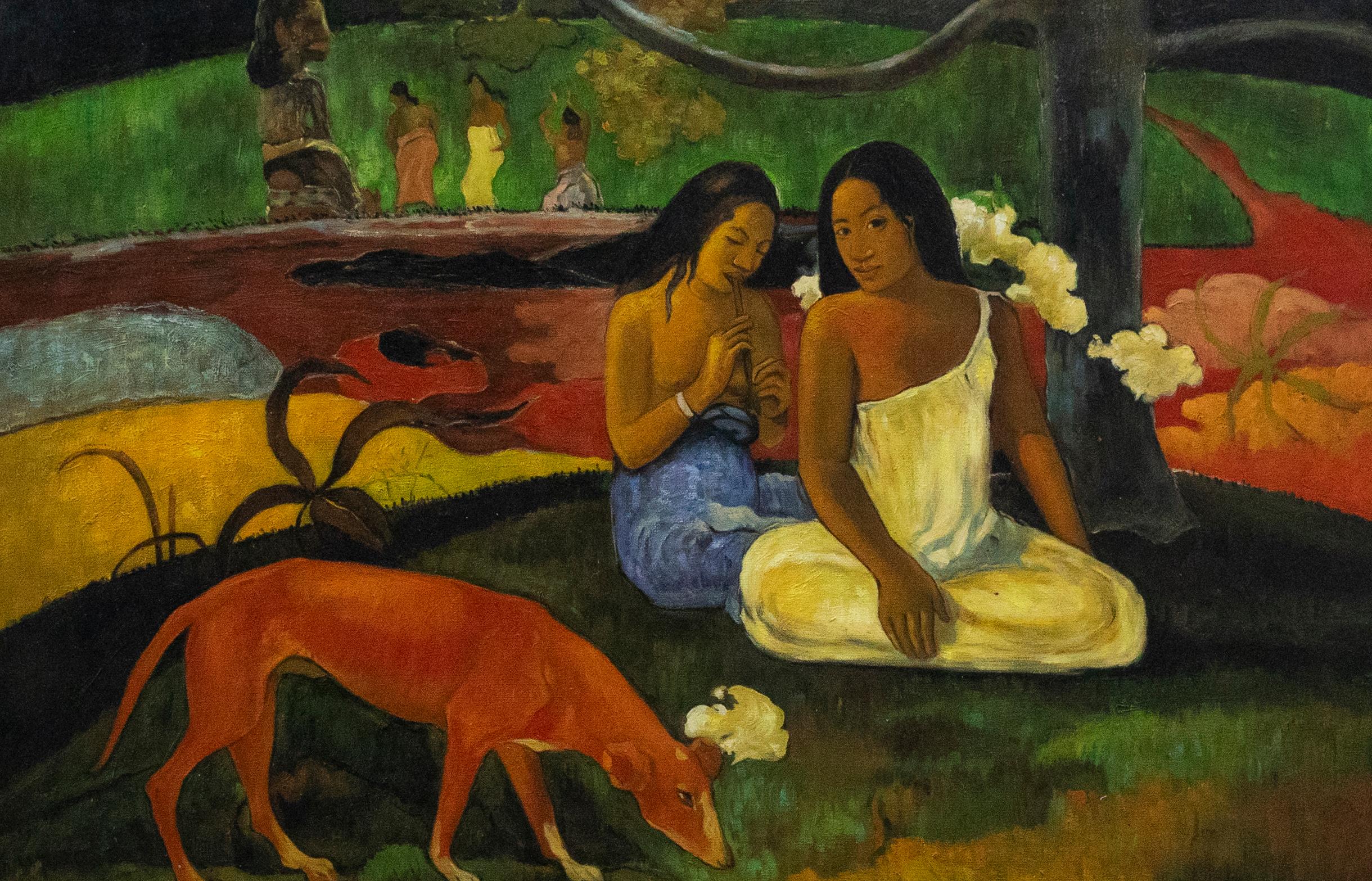 After Paul Gauguin (1848-1903) - Framed Contemporary Oil, Arearea - Painting by Unknown