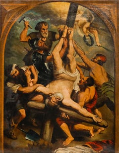 After Peter Paul Rubens (1577-1640) - Oil, The Crucifixion of Saint Peter