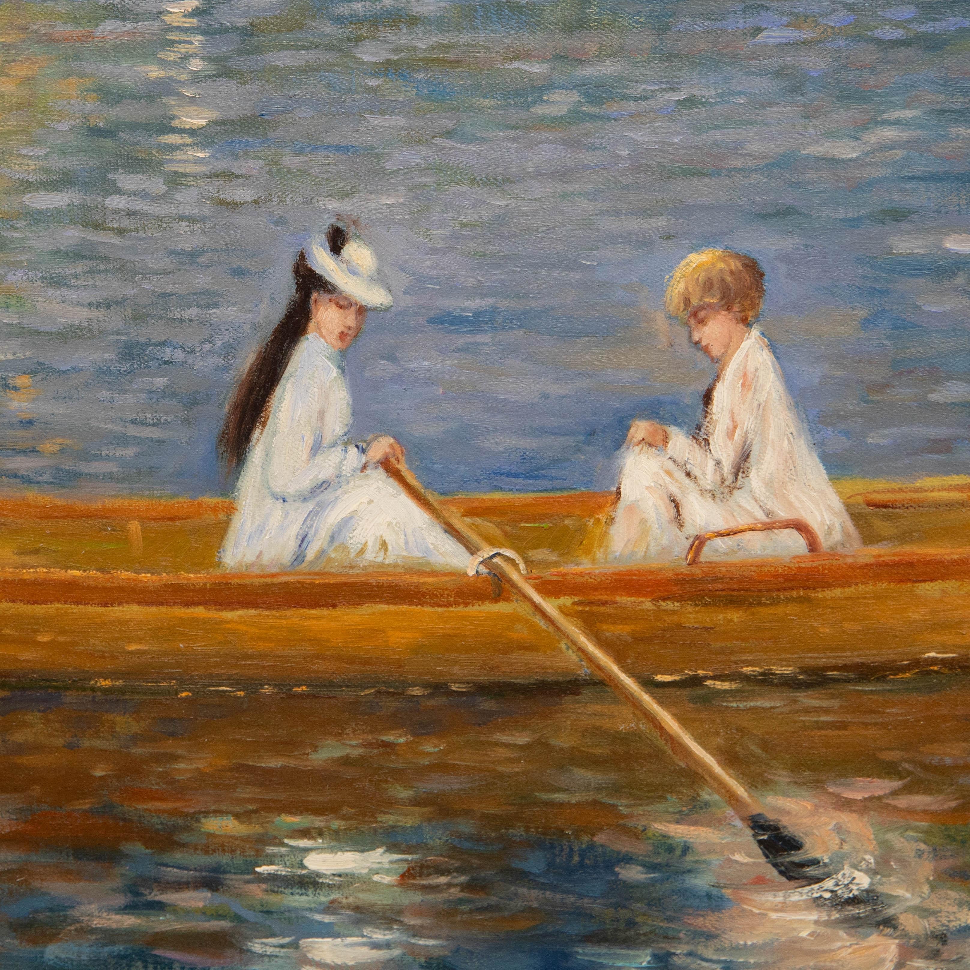 Dopo Pierre Auguste Renoir - Olio del XX secolo, La barca (La Yole) 1
