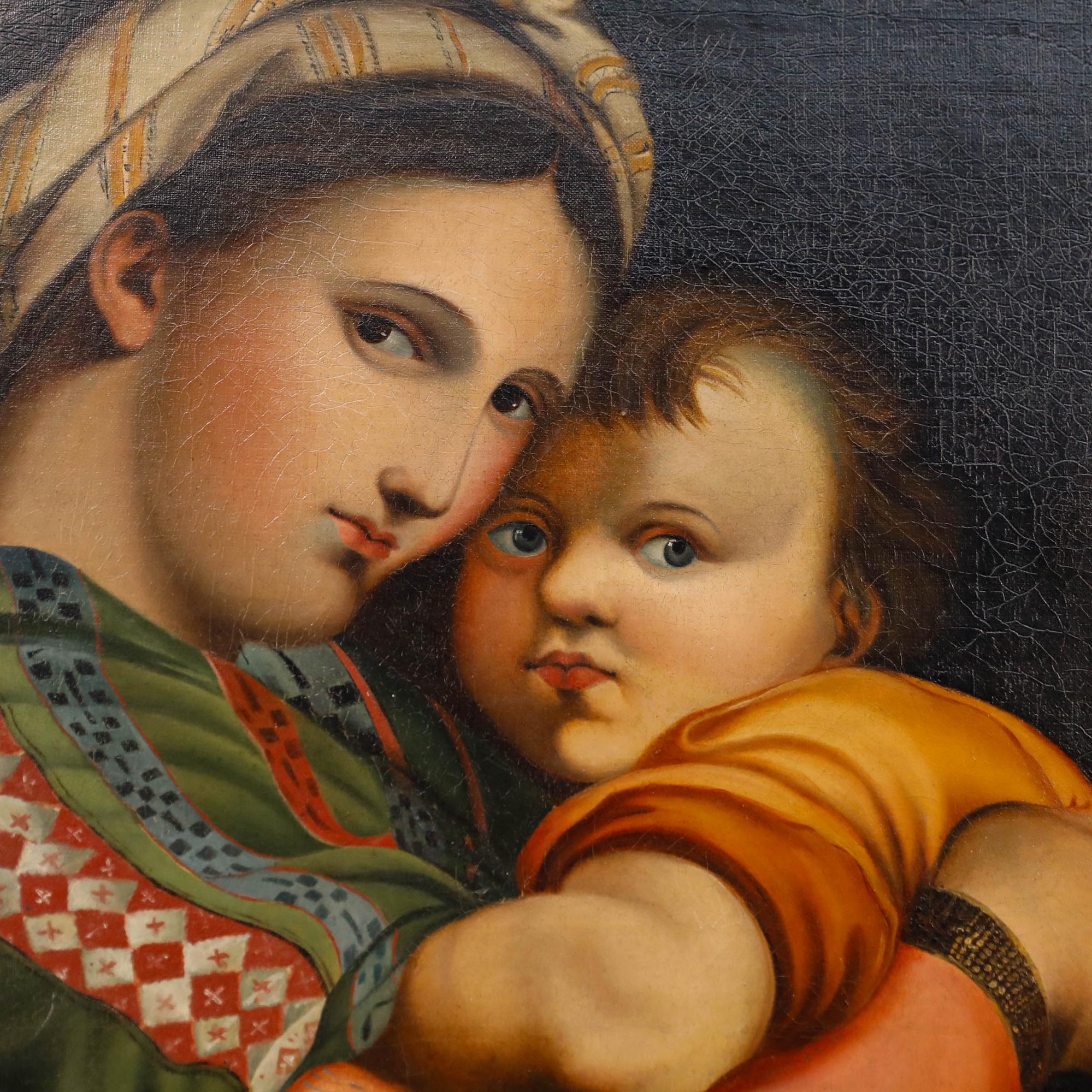 Ravissante copie à l'huile du 19e siècle de la 