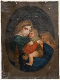 After Raphael (1483-1420) - For Restoration Oil, Madonna della Sedia