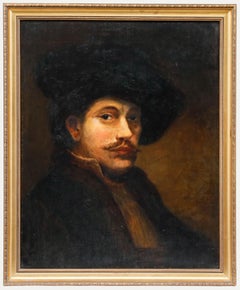 After Rembrandt - Framed Late 19th Century Oil, Self Portrait at the Age of 34