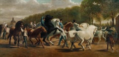 After Rosa Bonheur - Framed Late 19th Century Oil, The Horse Fair
