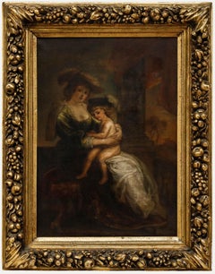 After Rubens (1577-1640) - 19th Century Oil, Hélène Fourment with her Son Frans