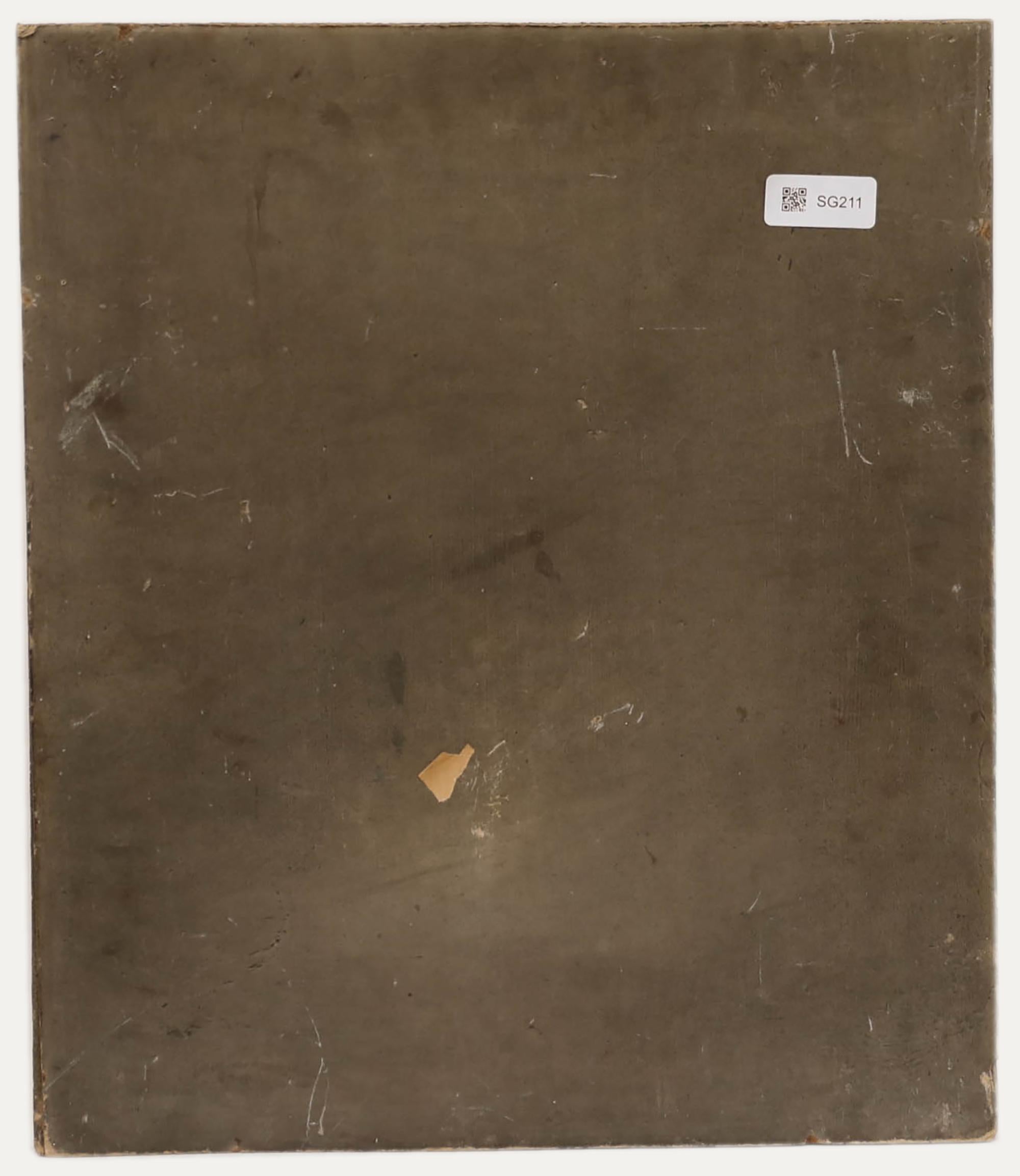 D'après Samuel Woodforde RA (1763-1817), Portrait d'une nymphe des bois, huile sur carton. Non signée. 