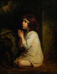 After Sir Joshua Reynolds (1723-1792) - Late 19th Century Oil, The Infant Samuel