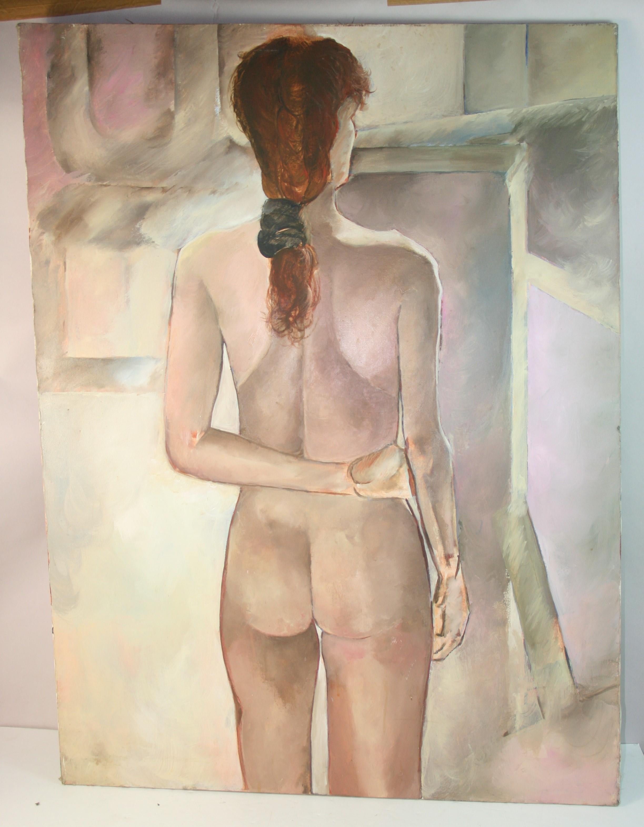 Dopo il bagno grande nudo - Painting di Unknown