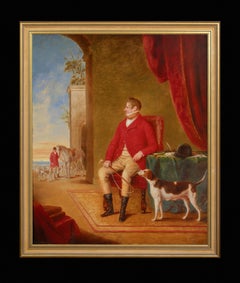After The Hunt: Gentleman With His Favourite Hound, 19th Century English School