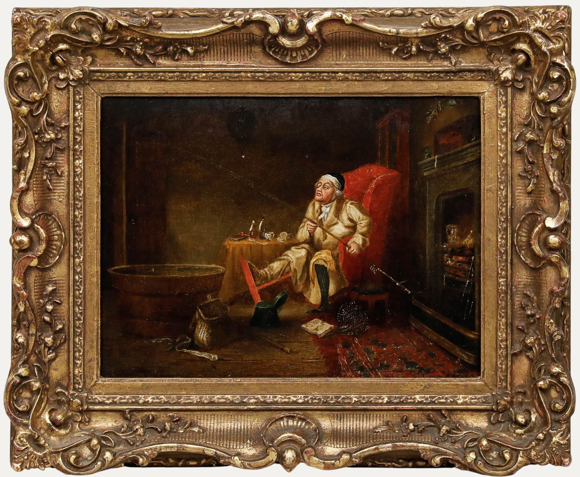 Figurative Painting di Unknown - Dopo Theodore Lane (1800-1828) - Olio del XIX secolo, appassionato