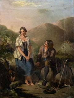 After Thomas Brooks (1818-1892) - 19th Century School Oil, Dawn of Love