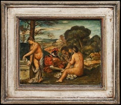 After Titian (1485-1576) - Framed 1936 Oil, The Pastoral Concert