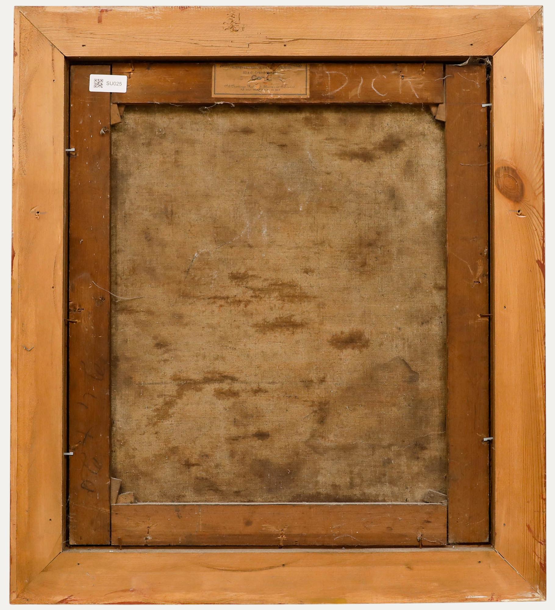 D'après Titien (1485-1576) - Huile encadrée du XIXe siècle, Self-Portrait - Noir Portrait Painting par Unknown