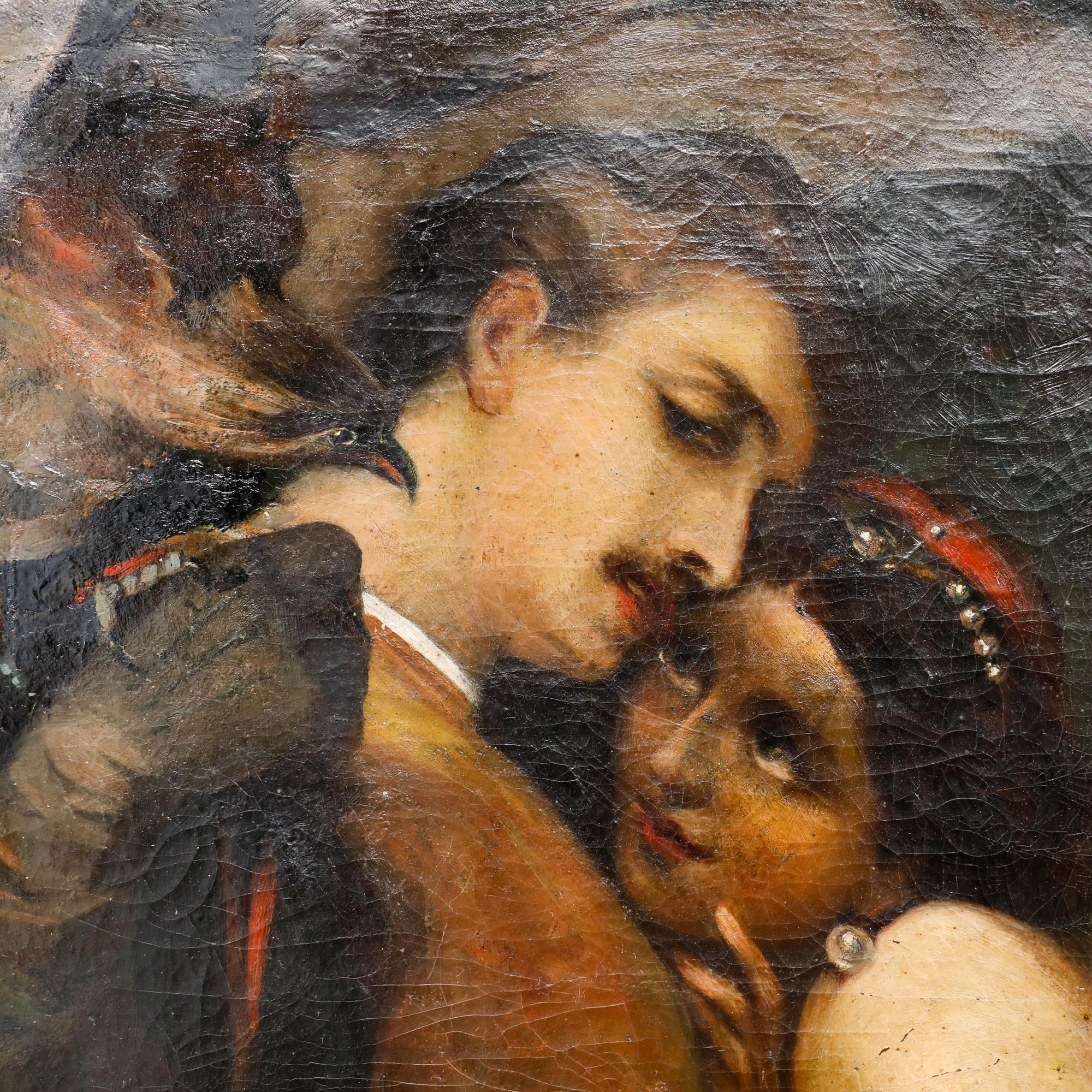 A fine late 19th century copy of Tranquillo Cremona's (1837-1878) 'The Falconer', which is housed at the Galleria d'Arte Moderna, Milan. Unsigned. Well presented in an ornate gilt frame. On canvas on stretchers. 